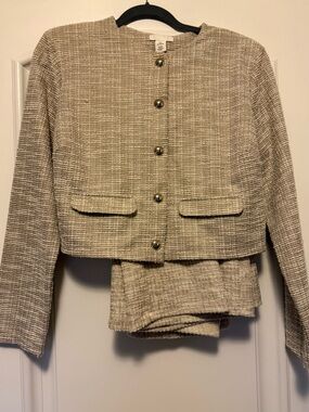 H&M Beige Tweed Two-Piece Set